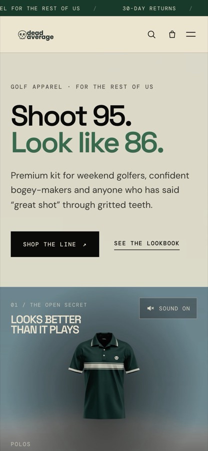 Dead Average Golf on a phone